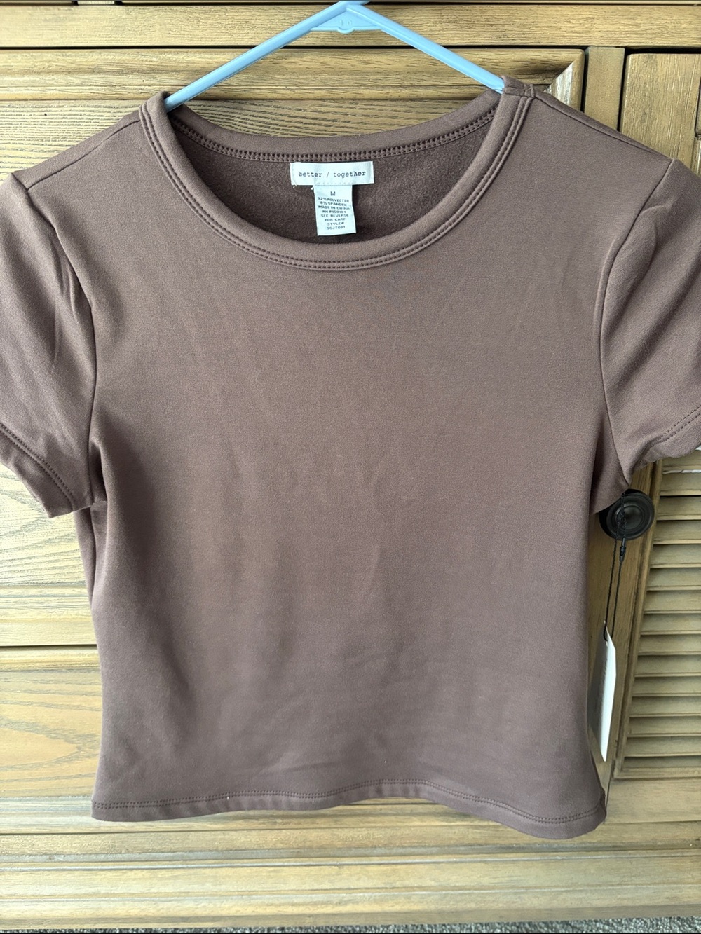 Together Short Sleeve Crewneck Tee in Brown